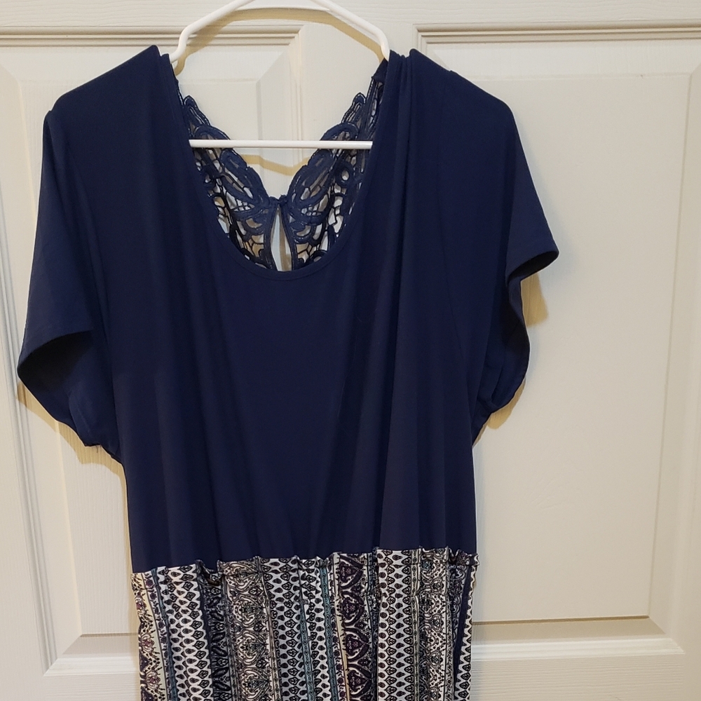 Plus Size 2X NAVY BLUE Jumpsuit